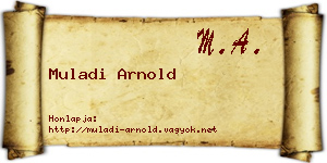 Muladi Arnold névjegykártya