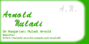 arnold muladi business card